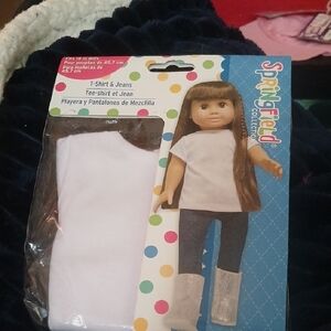 Doll T-Shirt & Jeans Set - White